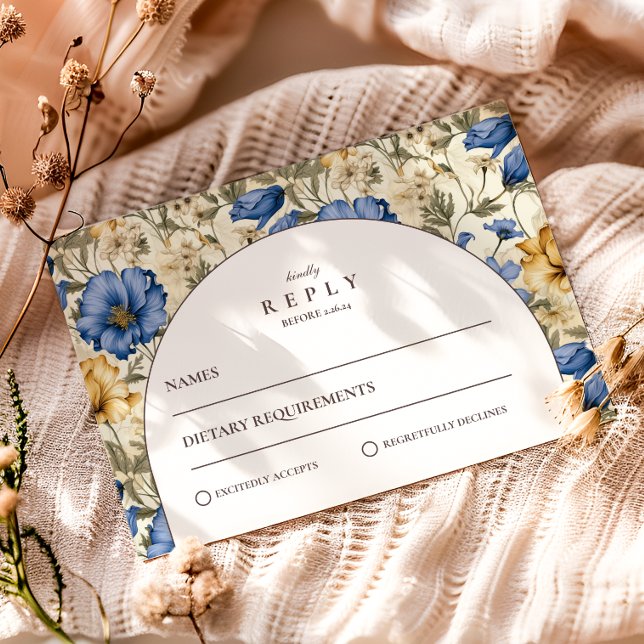 Cartons Réponse Rustic Autumn Botanical Wedding (Créateur téléchargé)