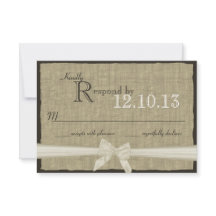 Rustic Bow et Burlap Mariage