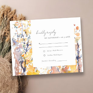 Cartons Réponse Rustic Pastel Automne Mariage Paysage d'automne