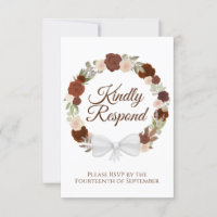 Rustique Automne Floral Wreath Rose Mariage