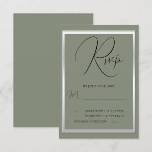 Cartons Réponse Sage et Mariage argenté sophistiqués