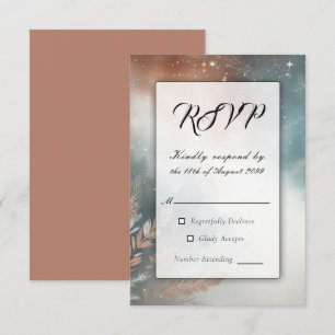 Cartons Réponse Sage et Terracotta Stardust Mariage Ciel