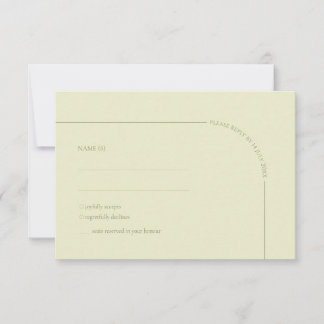 Cartons Réponse Sage Green & Linen Arch Minimalist Meal Choice