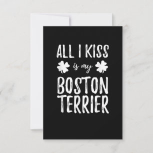 Cartons Réponse Saint Patrick Boston Terrier Dog Maman Funny Irish