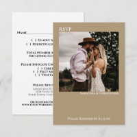 Sandy Tan Buff Simple minimaliste Mariage photo