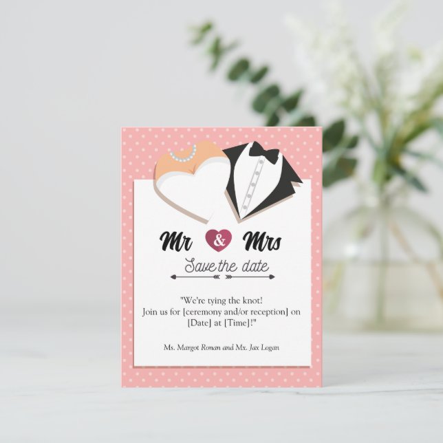 Cartons Réponse Sauvez la date ! (Debout devant)