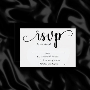 Cartons Réponse Script moderne simple Noir classique N'importe q