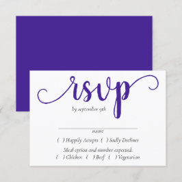 Cartons Réponse Script simple violet | Choix de l'arbre du raisin 
