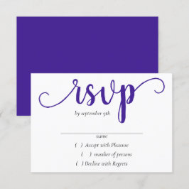 Cartons Réponse Script simple violet | Floraison de raisin radiant