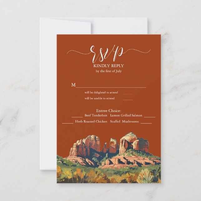 Cartons Réponse Sedona Red Rock Cathedral Meal Choice (Devant)