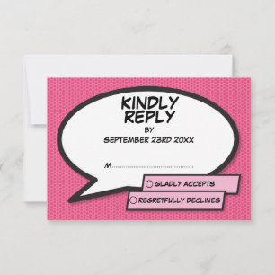 Cartons Réponse Simple amusement moderne Rose Bulle de bande dessi