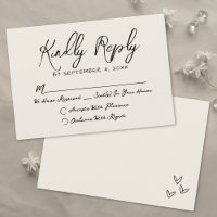 Simple Dessin à la Main Mariage Fantaisiste Vintag
