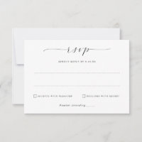 Simple Elegant Minimaliste Mariage Mail Back