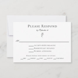 Cartons Réponse Simple minimaliste classique Élégante feuille repa