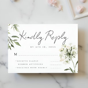 Cartons Réponse Simple Moderne Chic Floral Memories Memorial Répon