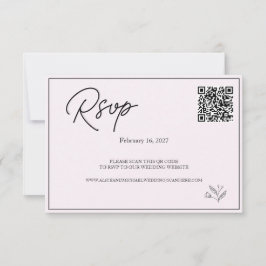 Cartons Réponse Site Mariage moderne | Code QR RSVP.