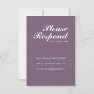 Cartons Réponse Site Web Mariage Plum Insérer
