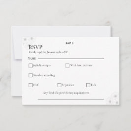 Cartons Réponse Soft Bloom Elegance / Minimalist Floral Wedding 