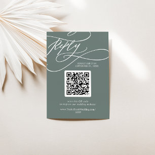 Cartons Réponse SOPHIA QR Code Tropical Green Destination Mariage