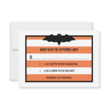 Stripes et chauves-souris | Mariage d'Halloween or