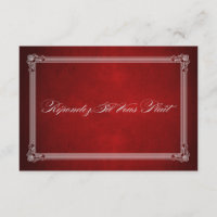 Style poster vintage Rouge & Argent Repas Choix RS