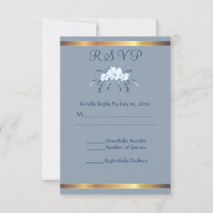 Cartons Réponse Sud Charm Dusty Blue Mariage Répondre