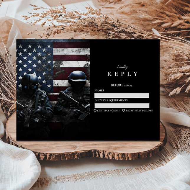 Cartons Réponse SWAT Team American Flag Graduation (Créateur téléchargé)