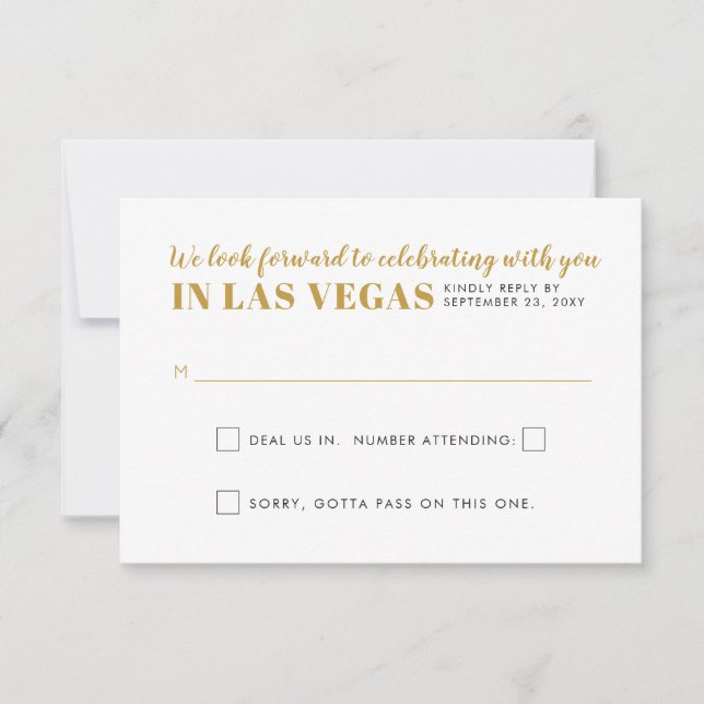 Cartons Réponse SYMBOLE Mariage DE Las Vegas Jeu amusant (Devant)