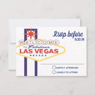 Cartons Réponse SYMBOLE Mariage Las Vegas