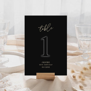Cartons Réponse Table numéro 1 pour les 30 ans de Black Gold Moder