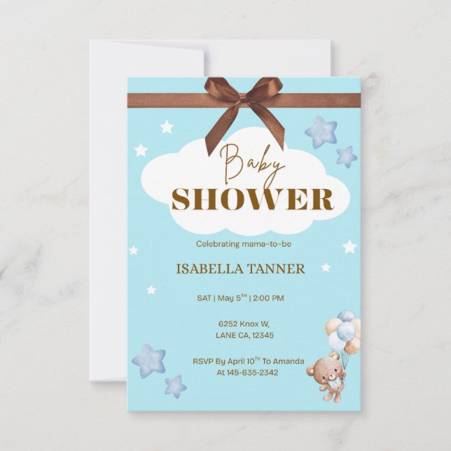 Cartons Réponse Teddy Bear Invintation (Devant)