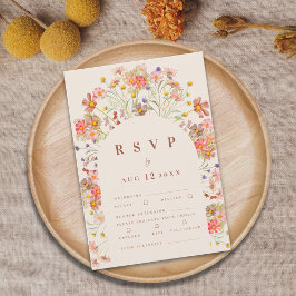 Cartons Réponse Terracotta Boho Fall Floral Repas Options