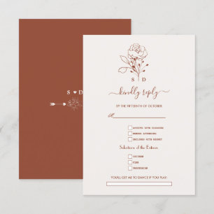 Cartons Réponse Terracotta Burnt Orange Chanson Demande Mariage