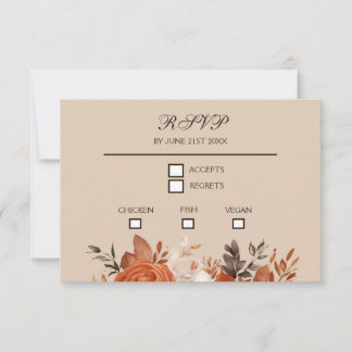Cartons Réponse Terracotta légère et Mariage orange brûlé