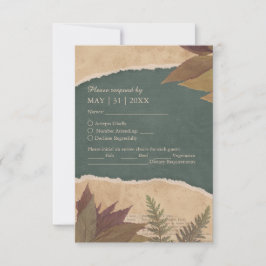 Cartons Réponse terre vintage boho chic verdure mariage