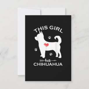 Cartons Réponse This Girl Loves Her Chihuahua Funny Puppy Dogs Luv