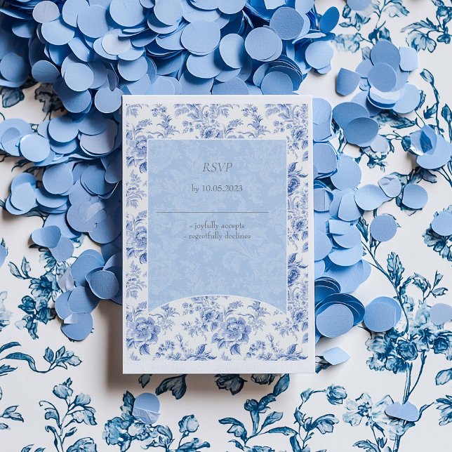 Cartons Réponse Toile vintage Florale Bleu (Créateur téléchargé)