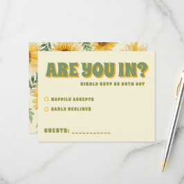 Cartons Réponse Tournesol Eucalyptus Floral Mariage botanique