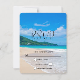 Cartons Réponse Tropical Destination Pittoresque Beach Mariage pho