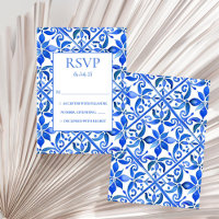 Tuiles Talavera bleues mariage mexicain vintage