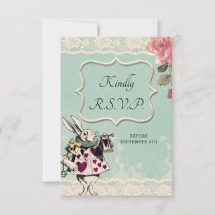Cartons Réponse Turquoise dentelle Alice au pays des merveilles Ca