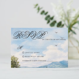 Cartons Réponse Tuscan Countryside Scenery Wedding Response Card