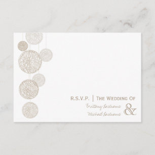 Cartons Réponse Twine Globes Mariage R.S.V.P.