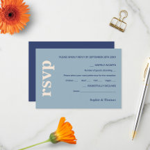 Typographie moderne Gras Mariage Dusty Blue Navy
