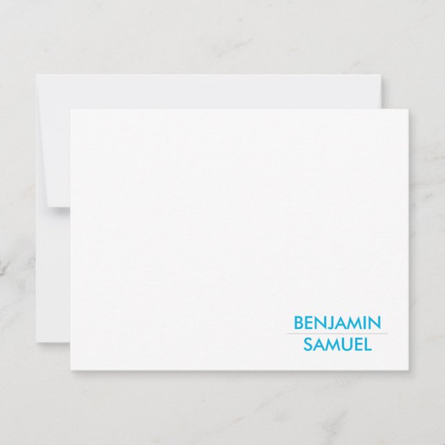 Cartons Réponse Typographie moderne Merci Note Bar Mitzvah (Devant)