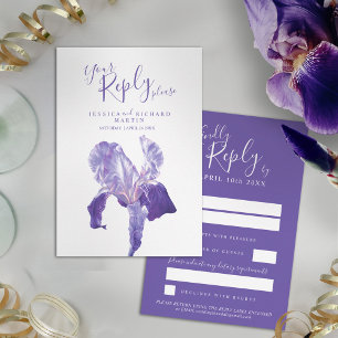 Cartons Réponse Ultra violet violet Iris mariage d'art floral