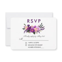 Ultra violet violet Mariage d'aquarelle Florale PS