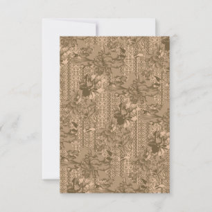 Cartons Réponse Un motif floral vintage avec desi marron complexe