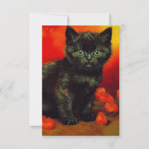 Cartons Réponse Van Gogh Black Kitten