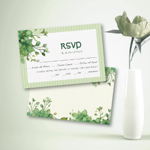 Cartons Réponse Verdure et rayures Saint Patrick's Day mariage